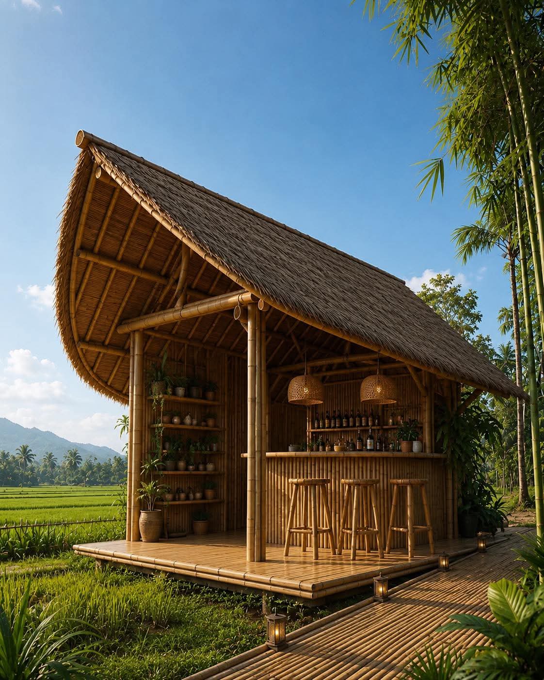 Bamboo bar structure